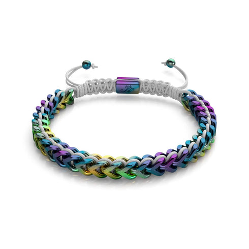 Weiß x Einhorn Silber | Gaia Weizenkettenarmband